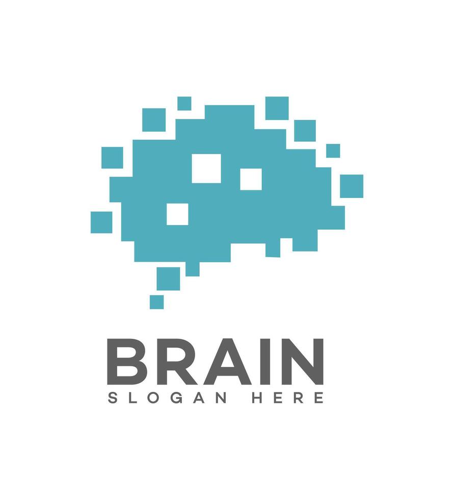 hersenen tech logo icoon merk identiteit teken symbool vector