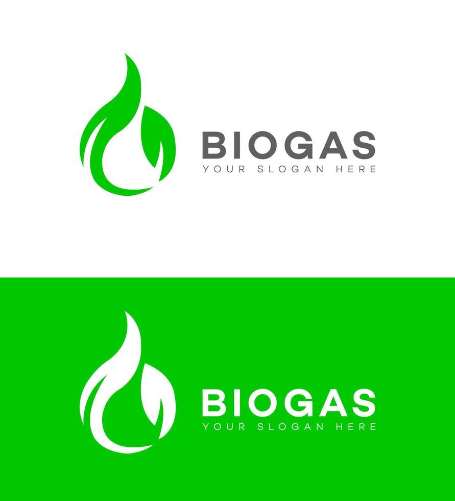 biogas logo icoon merk identiteit teken symbool vector