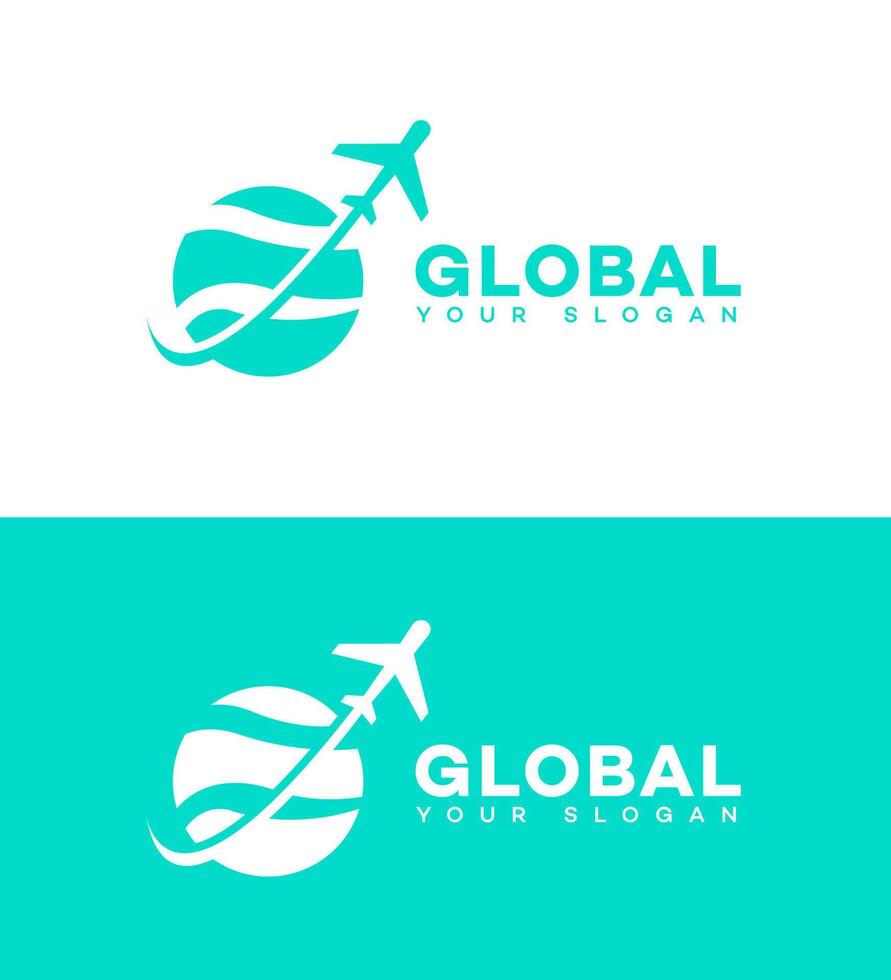 globaal reizen logo icoon merk identiteit teken symbool vector