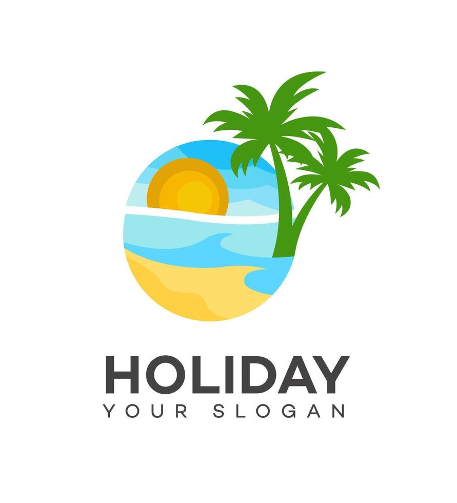 vakantie reizen logo icoon merk identiteit teken symbool vector