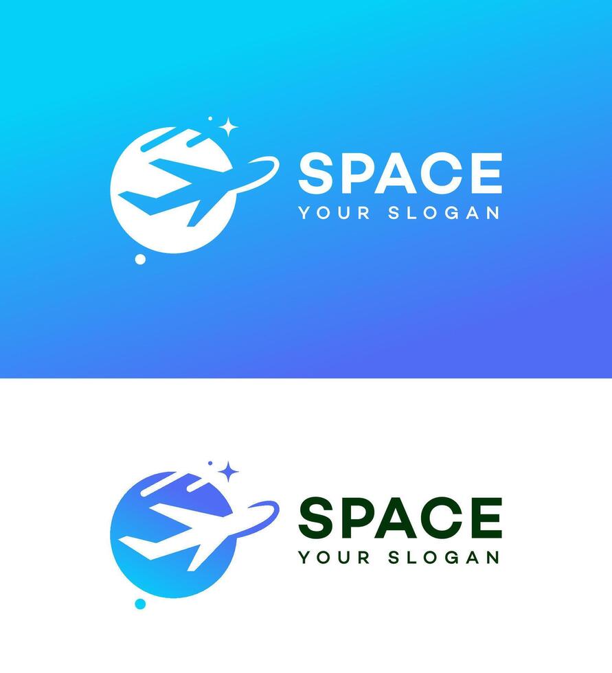 ruimte reizen logo icoon merk identiteit teken symbool vector