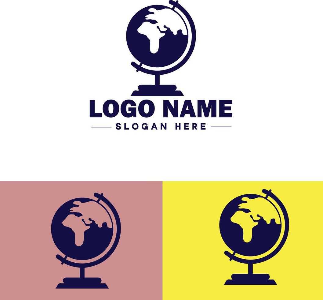wereldbol icoon logo aarde planeet vector kunst grafiek voor bedrijf merk icoon wereldbol logo sjabloon