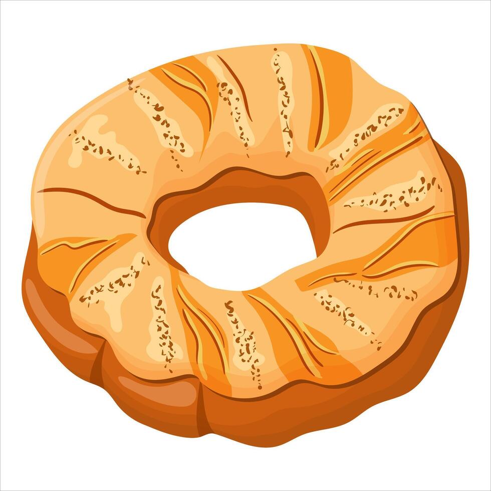 koekjes, banketbakkerij. vector illustratie Aan een wit achtergrond.