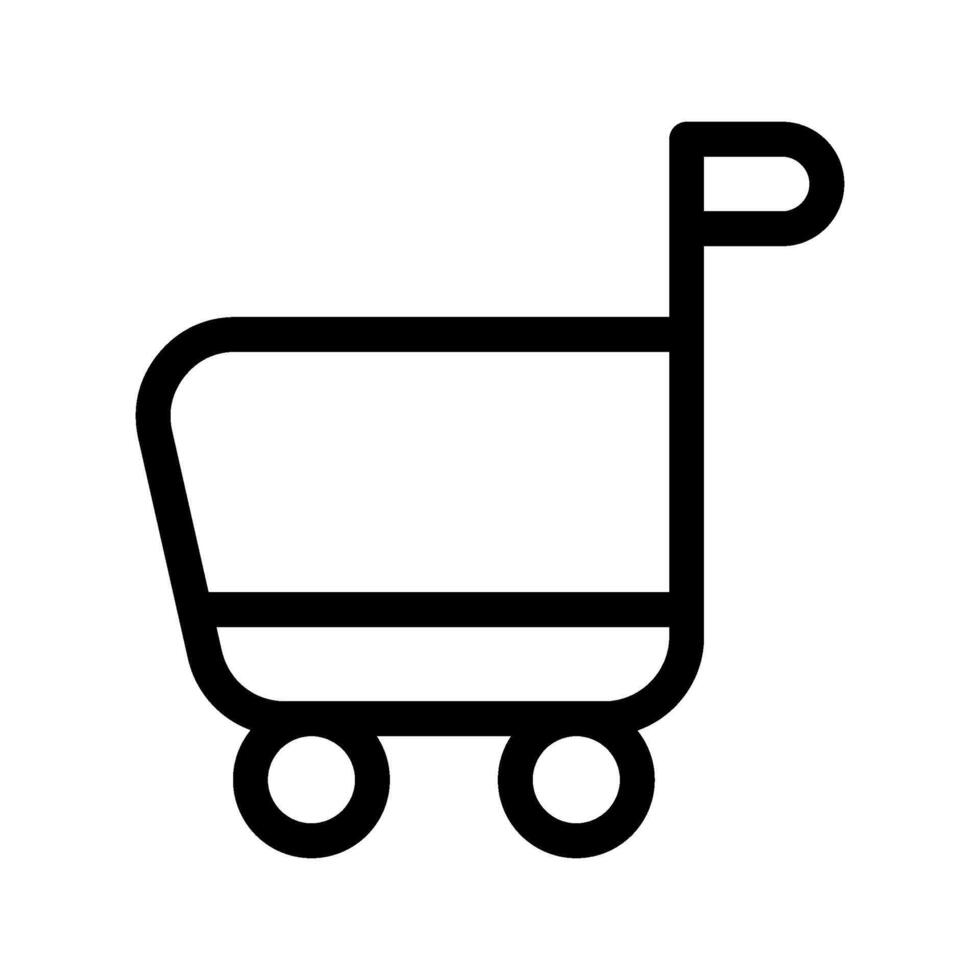 boodschappen doen kar icoon vector symbool ontwerp illustratie