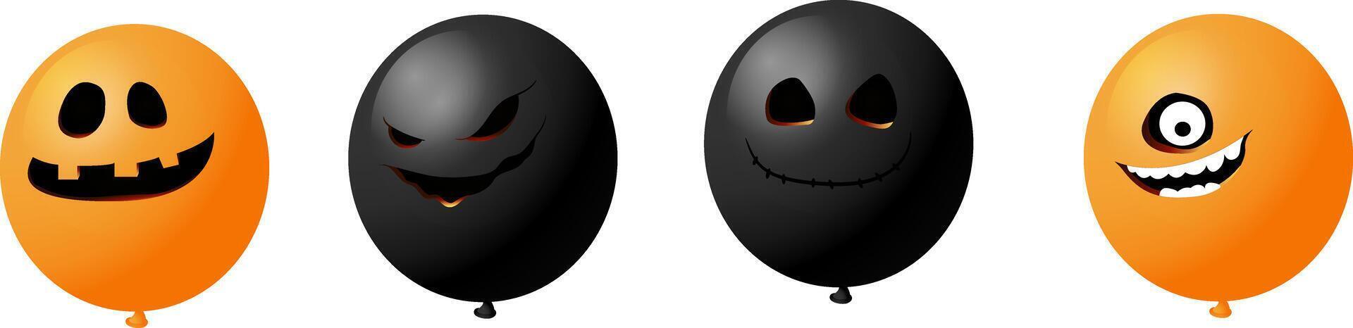 mooi halloween ballon ontwerp achtergrond vector illustratie.