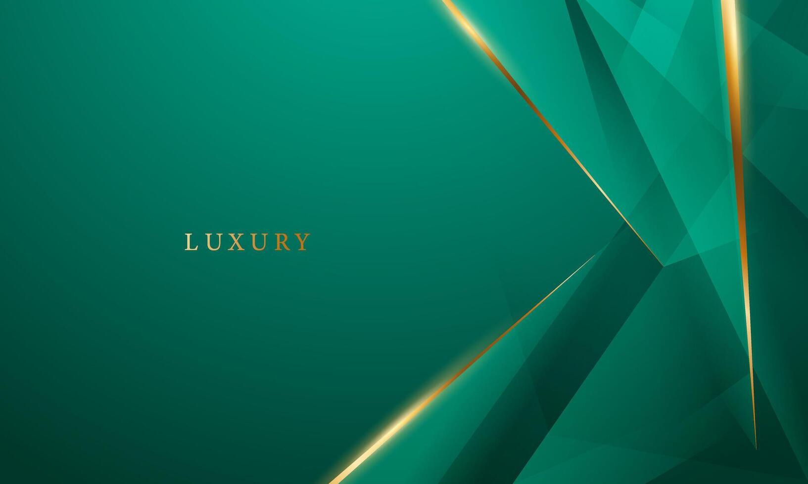 groen abstract achtergrond ontwerp met elegant gouden elementen vector illustratie