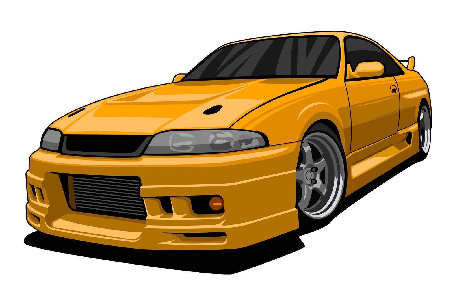 Japan gewijzigd auto voorkant visie illustratie vector