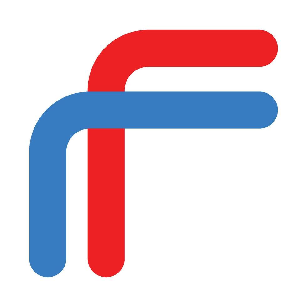 brief f logo ontwerp vector