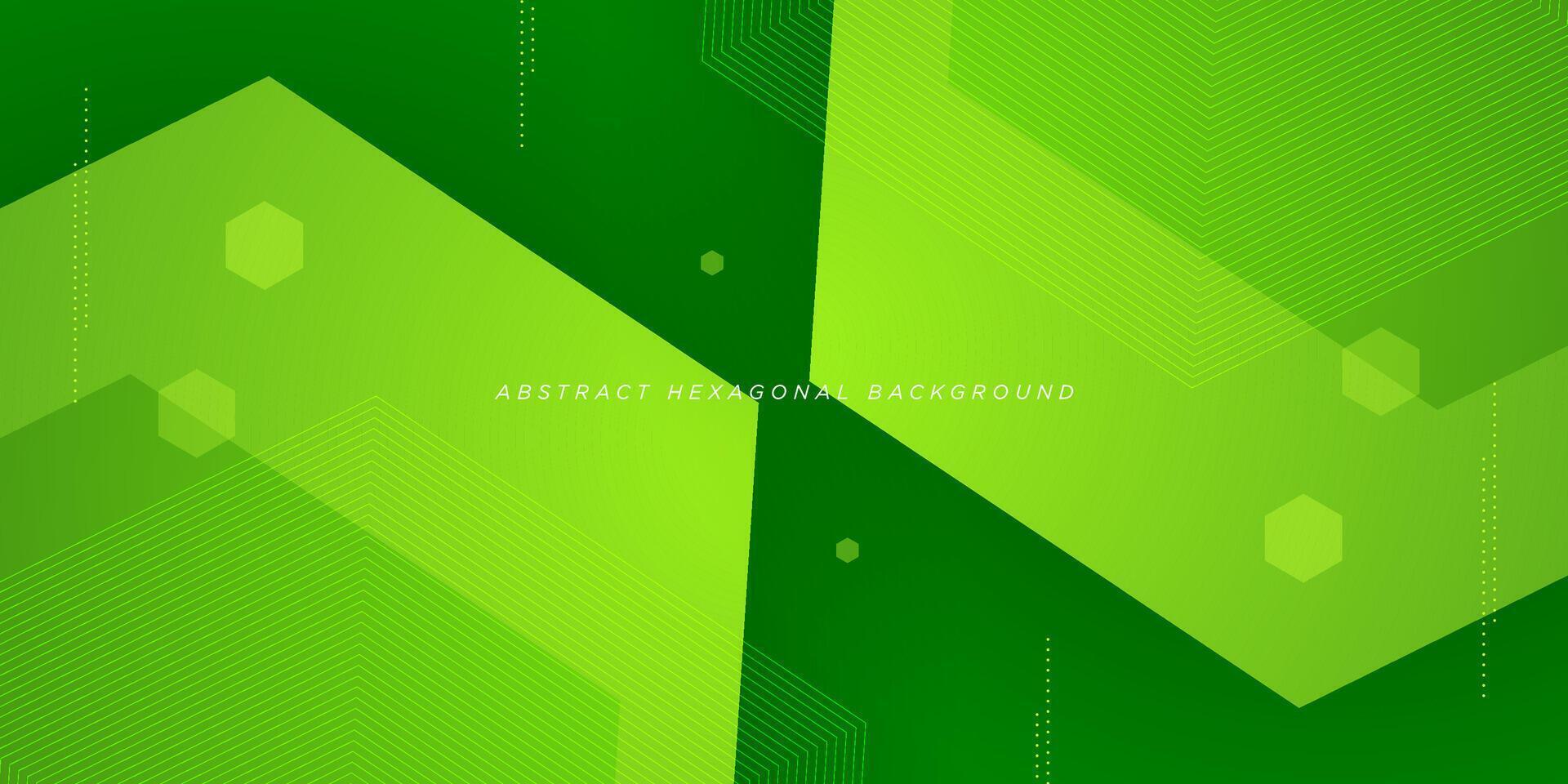kleurrijk helder groen vector achtergrond met zeshoek vorm en lijnen. zeshoekig illustratie met gemakkelijk patroon. slim ontwerp voor uw promoties. eps10 vector