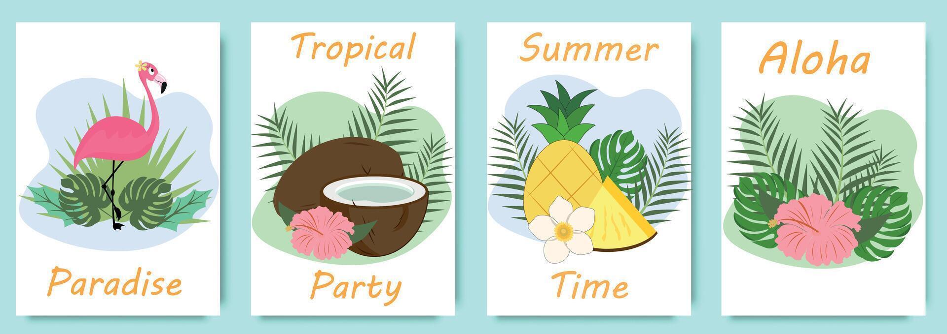 abstract minimaal zomer poster, omslag, kaart reeks voor zomer feest. zomer en typografie ontwerp. zomer vakantie, reis, vakantie reizen illustraties vector
