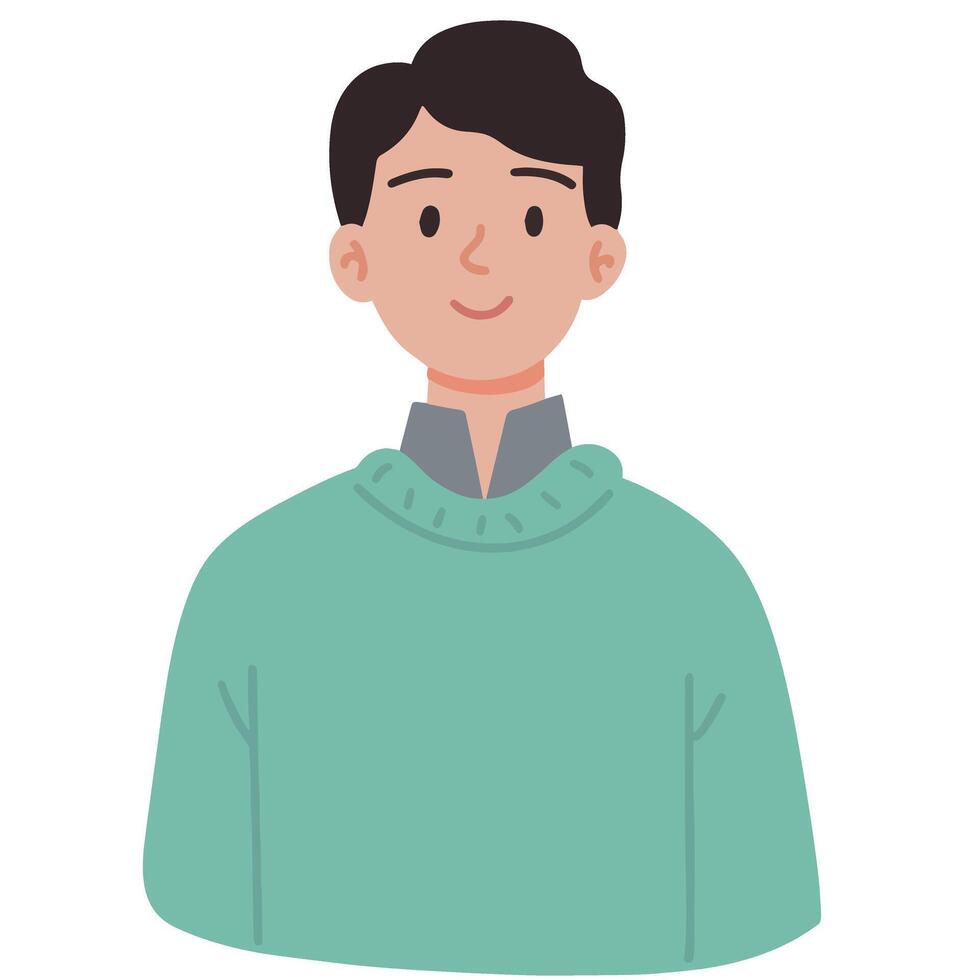 schattig glimlachen glimlach Mens vector illustratie