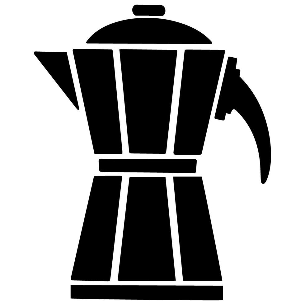 vector mokka pot voor brouwen koffie illustratie