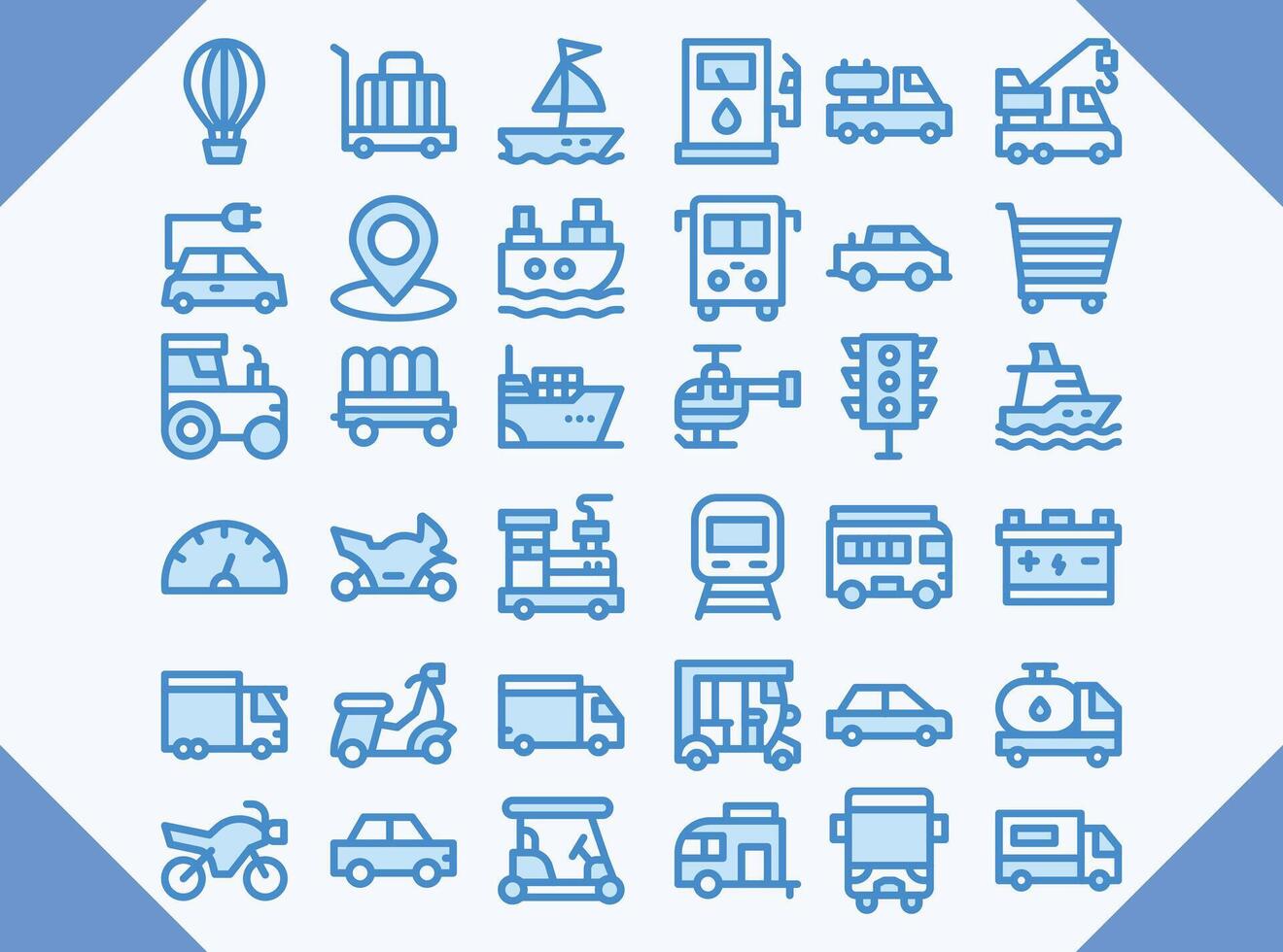 vervoer blauw icoon ontwerp vector