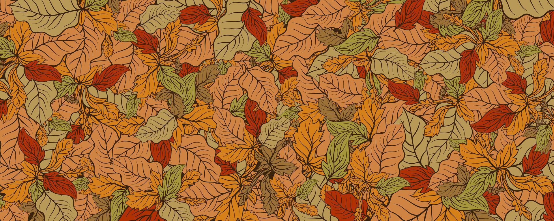 herfst blad patroon achtergrond.vector illustratie vector
