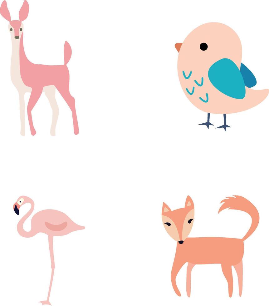 tekenfilm kinderachtig creatief en grappig dieren kunst grafisch vector geïsoleerd