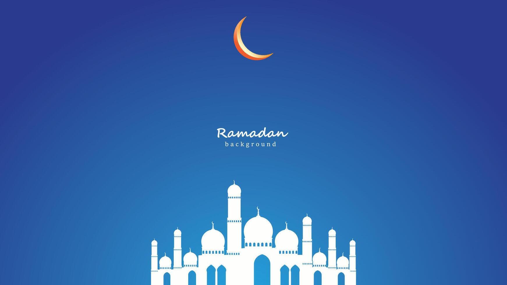 Ramadan kareem vector illustratie, Ramadan vakantie viering achtergrond, geïsoleerd in blauw achtergrond