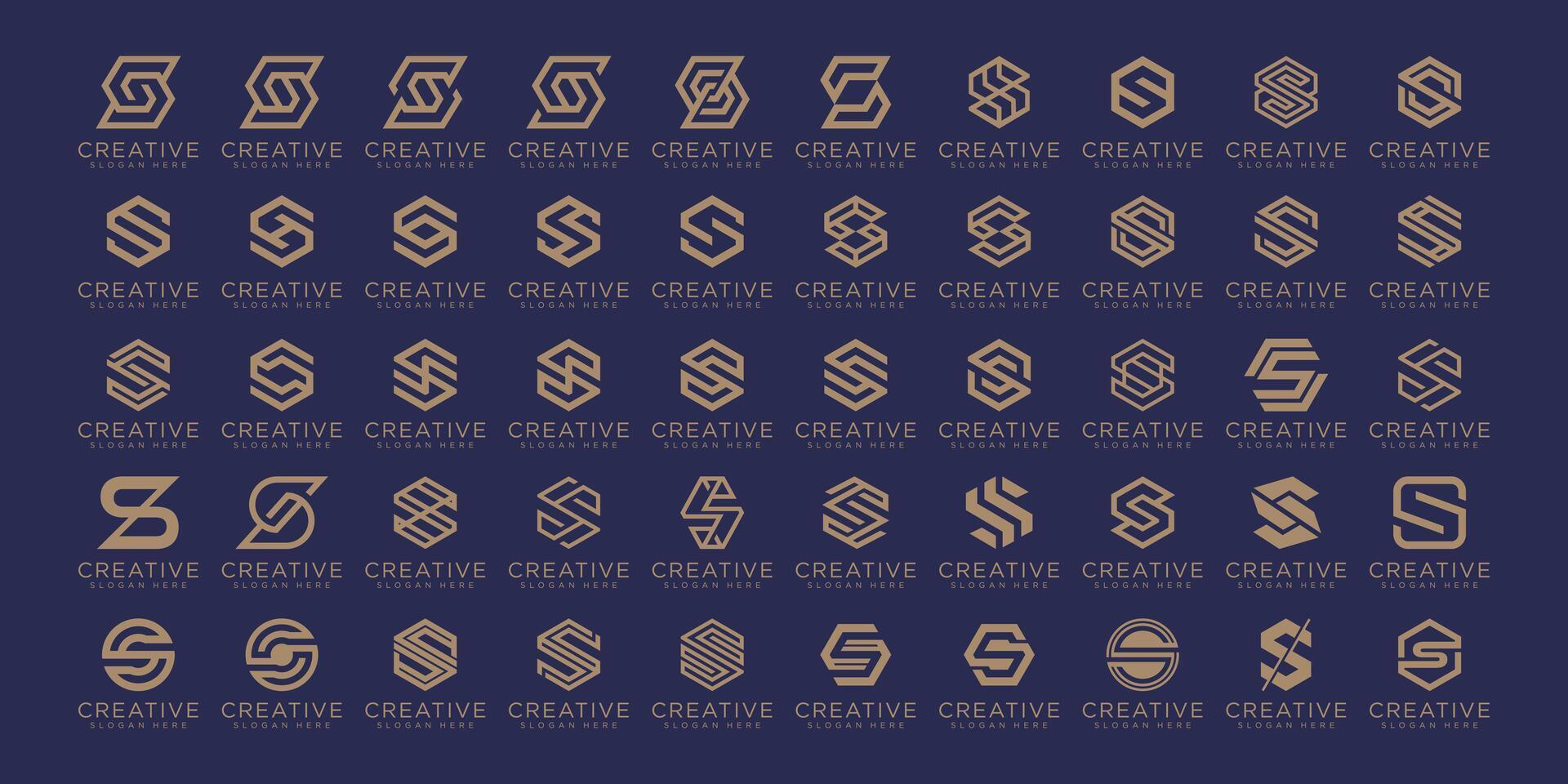 reeks van brief s logo ontwerp sjabloon vector