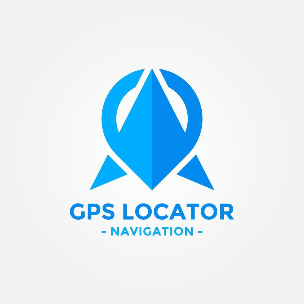 GPS locator logo ontwerp sjabloon. GPS kaart plaats en richting icoon vector combinatie. direct bedrijf pijl logo symbool concept.