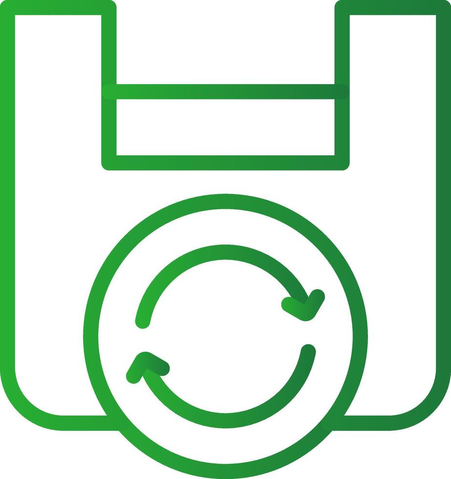 zak recycling creatief icoon ontwerp vector