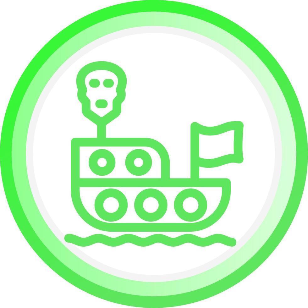 piraten schip creatief icoon ontwerp vector