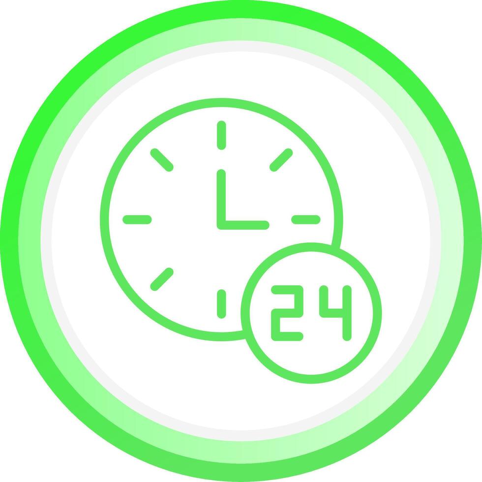 24 uren ondersteuning creatief icoon ontwerp vector