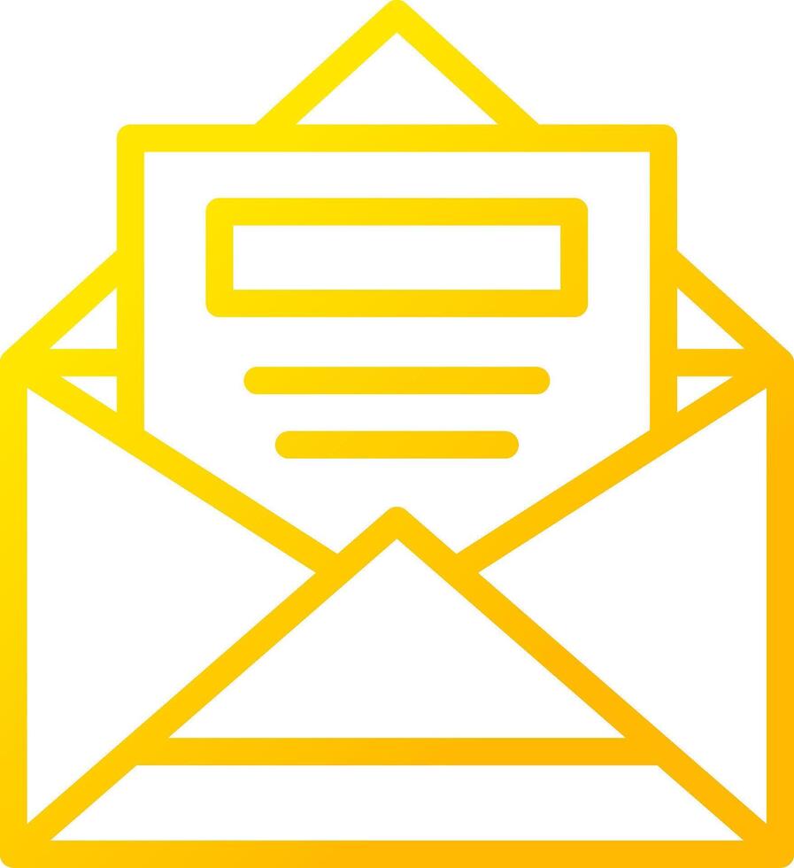 Open e-mail creatief icoon ontwerp vector