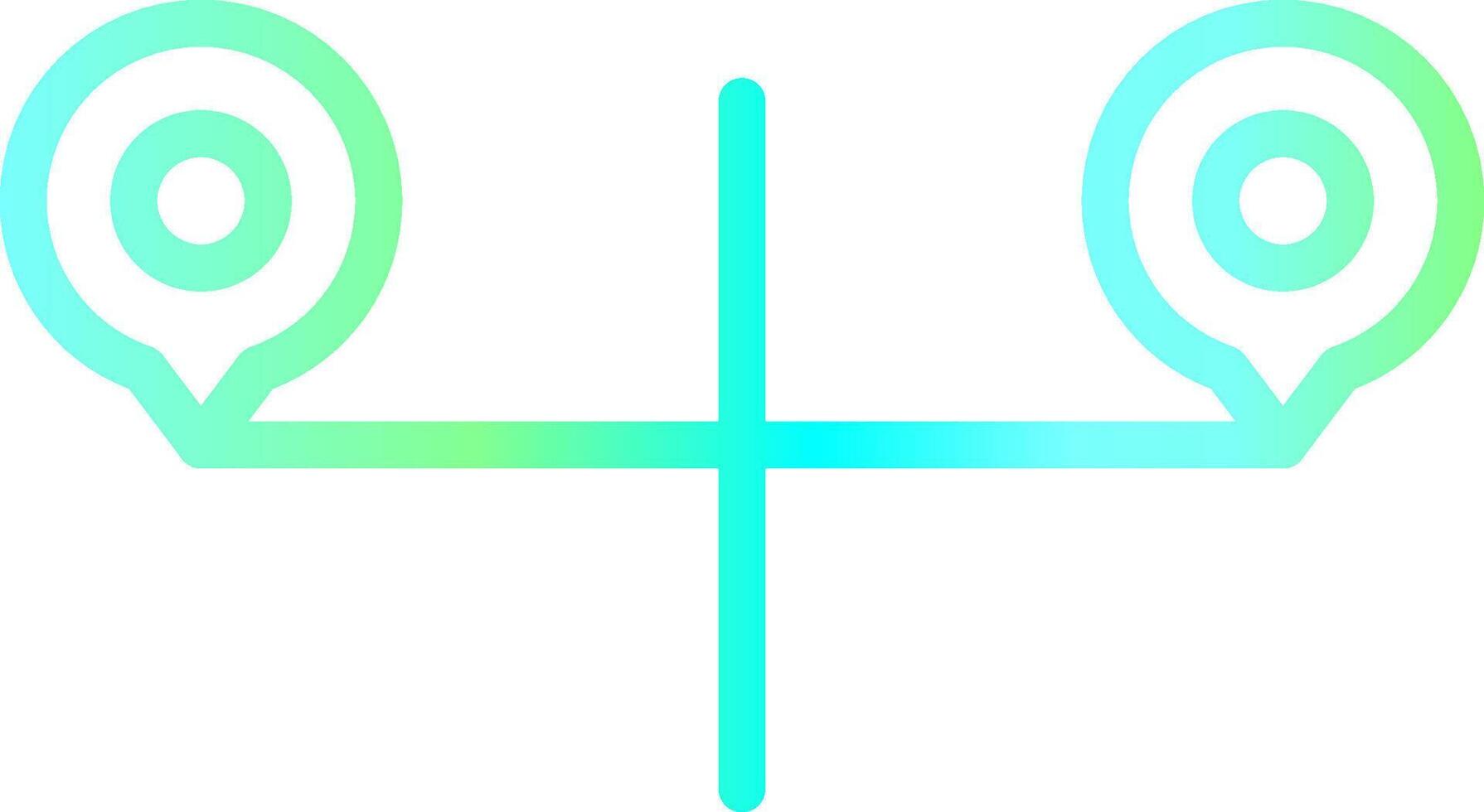 lijn blauw groen helling ontwerp vector