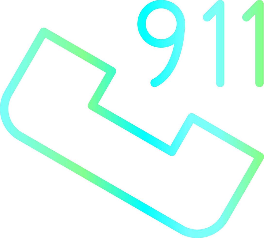 telefoontje 911 creatief icoon ontwerp vector
