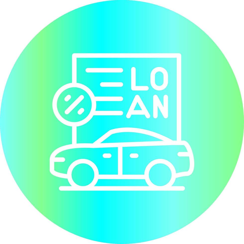 auto lening creatief icoon ontwerp vector