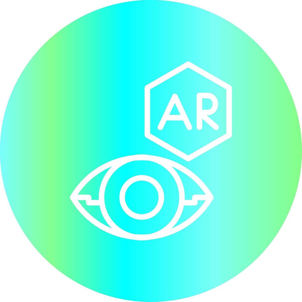 ar contact lens creatief icoon ontwerp vector