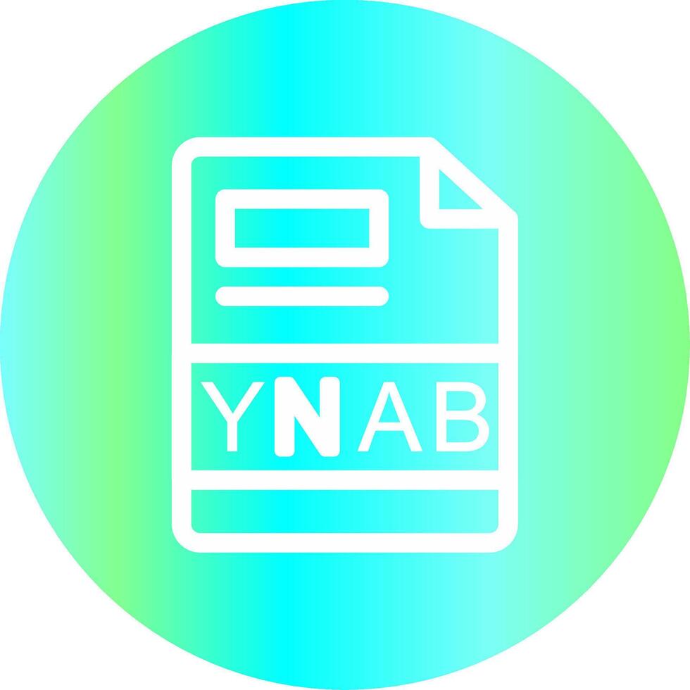 ynab creatief icoon ontwerp vector