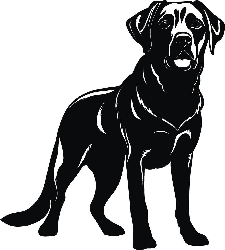 silhouet labrador retriever hond logo vector