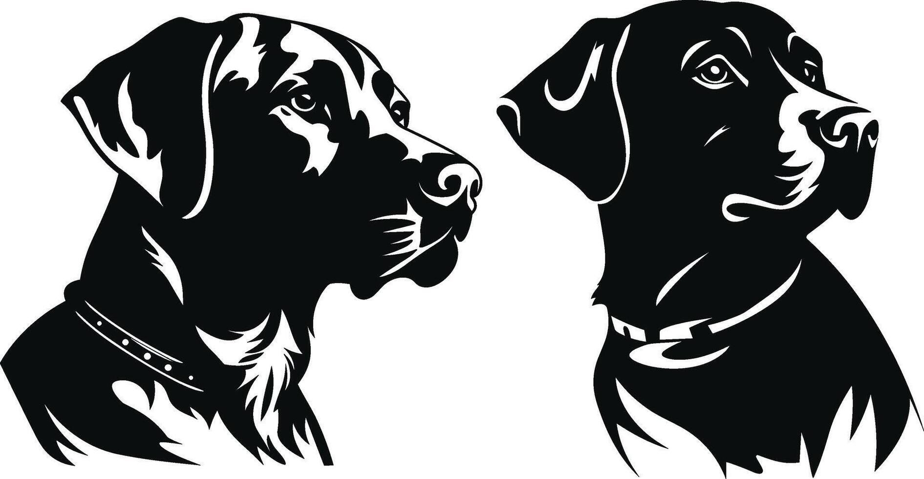 silhouet labrador retriever hond logo vector