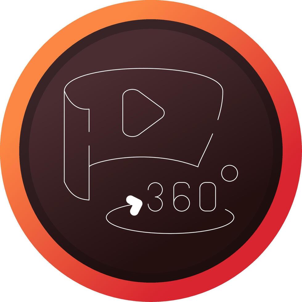 360 mate video creatief icoon ontwerp vector