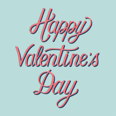 Handgeschreven stijl van Happy Valentine&#39;s Day typografie vector