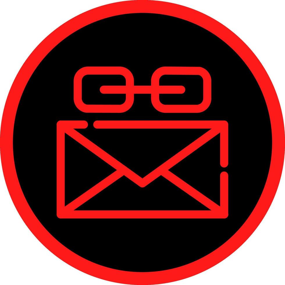 e-mail koppeling creatief icoon ontwerp vector