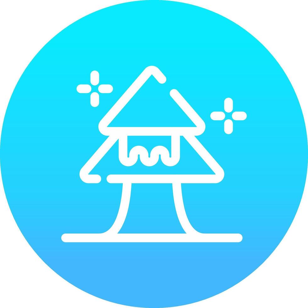 sneeuw gedekt boom creatief icoon ontwerp vector