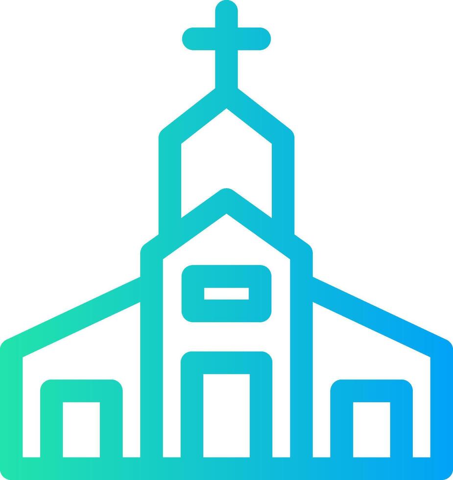 kerk creatief icoon ontwerp vector