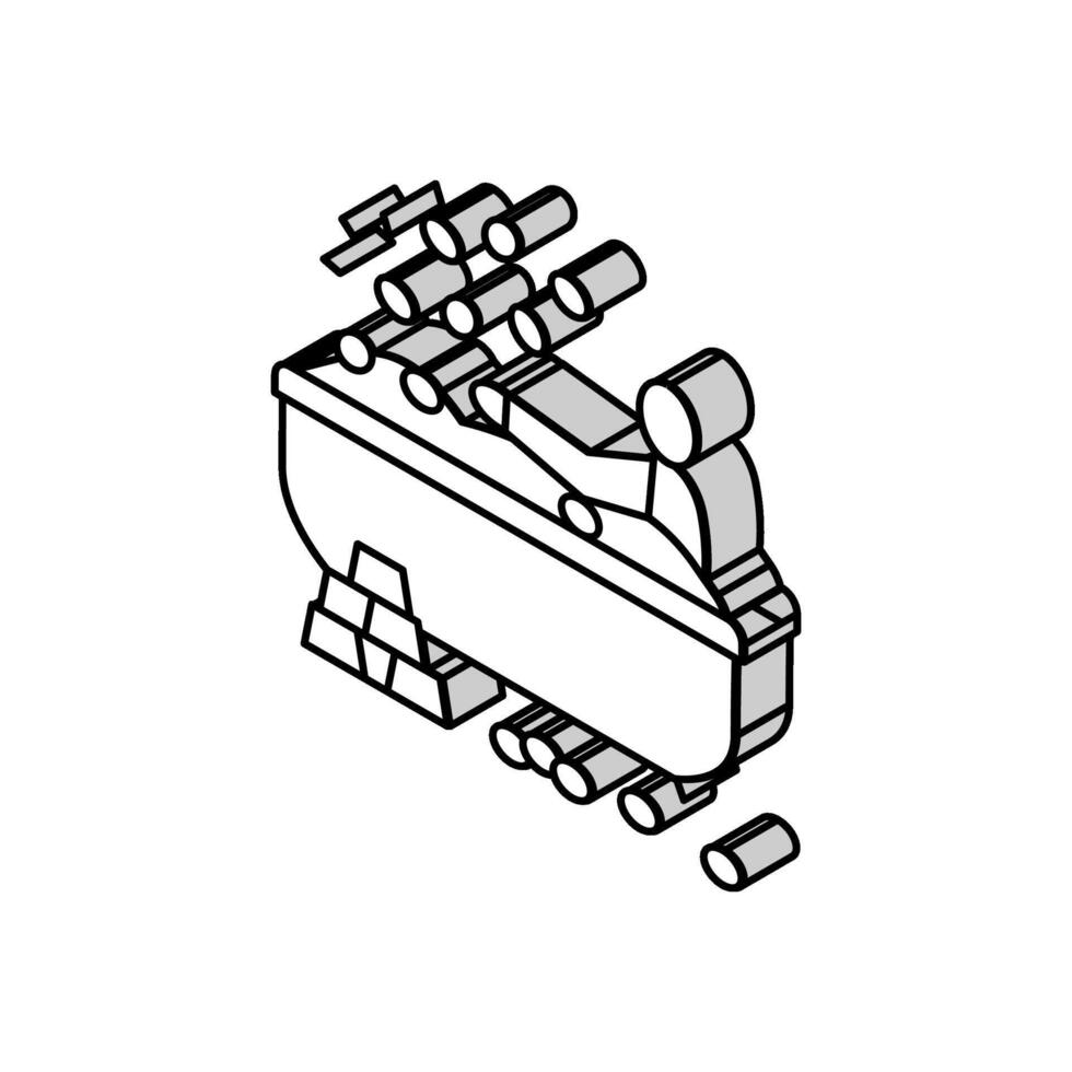 financieel onafhankelijkheid vrijheid geld isometrische icoon vector illustratie