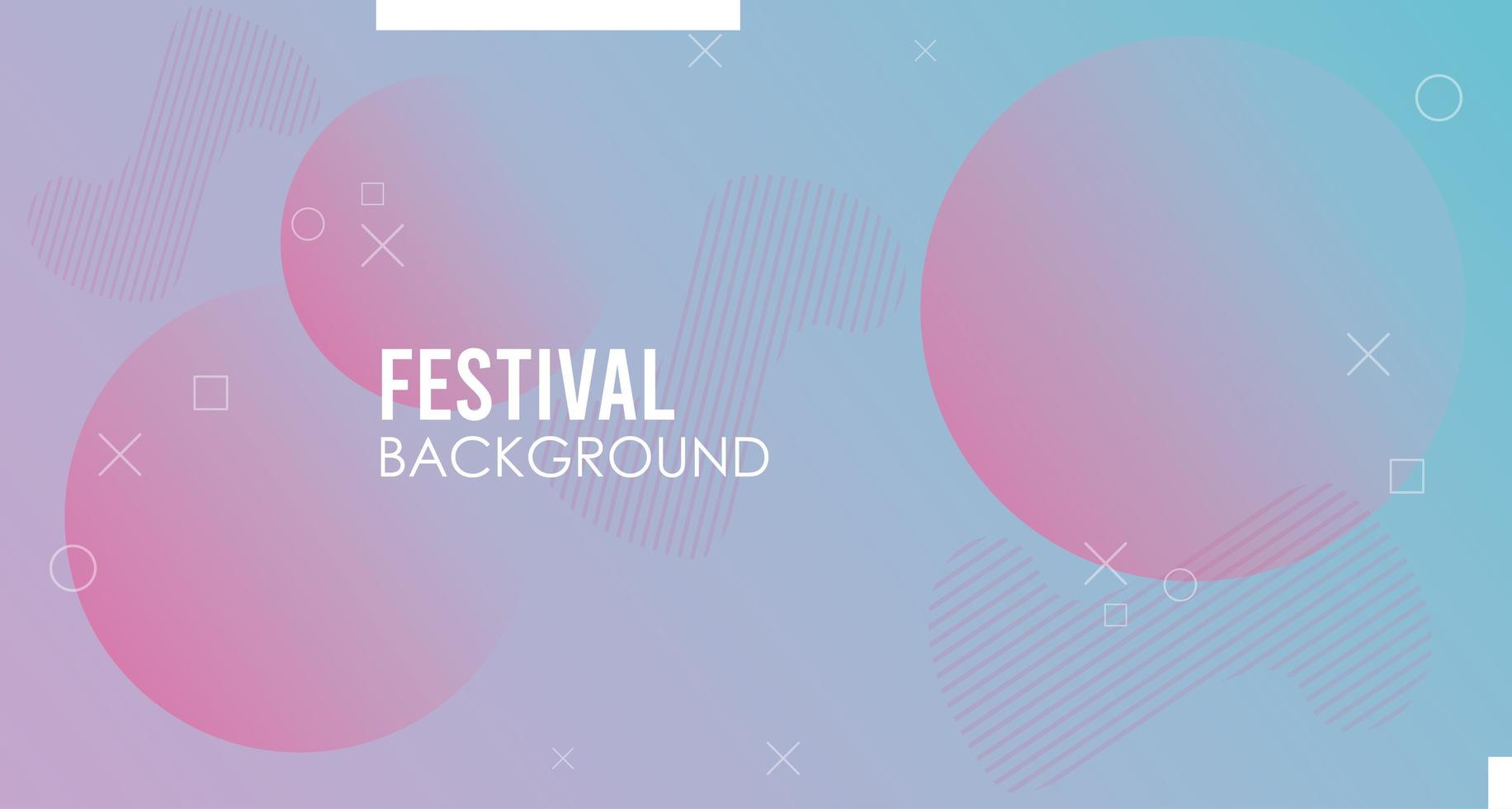cirkels kleurrijke festival achtergrond sjabloon vector
