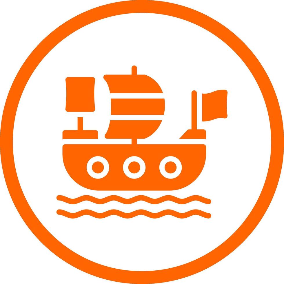 piraten schip creatief icoon ontwerp vector