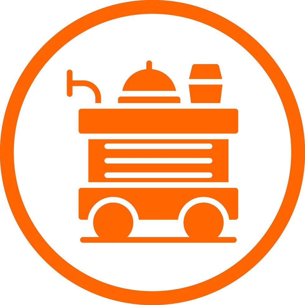 voedsel trolley creatief icoon ontwerp vector