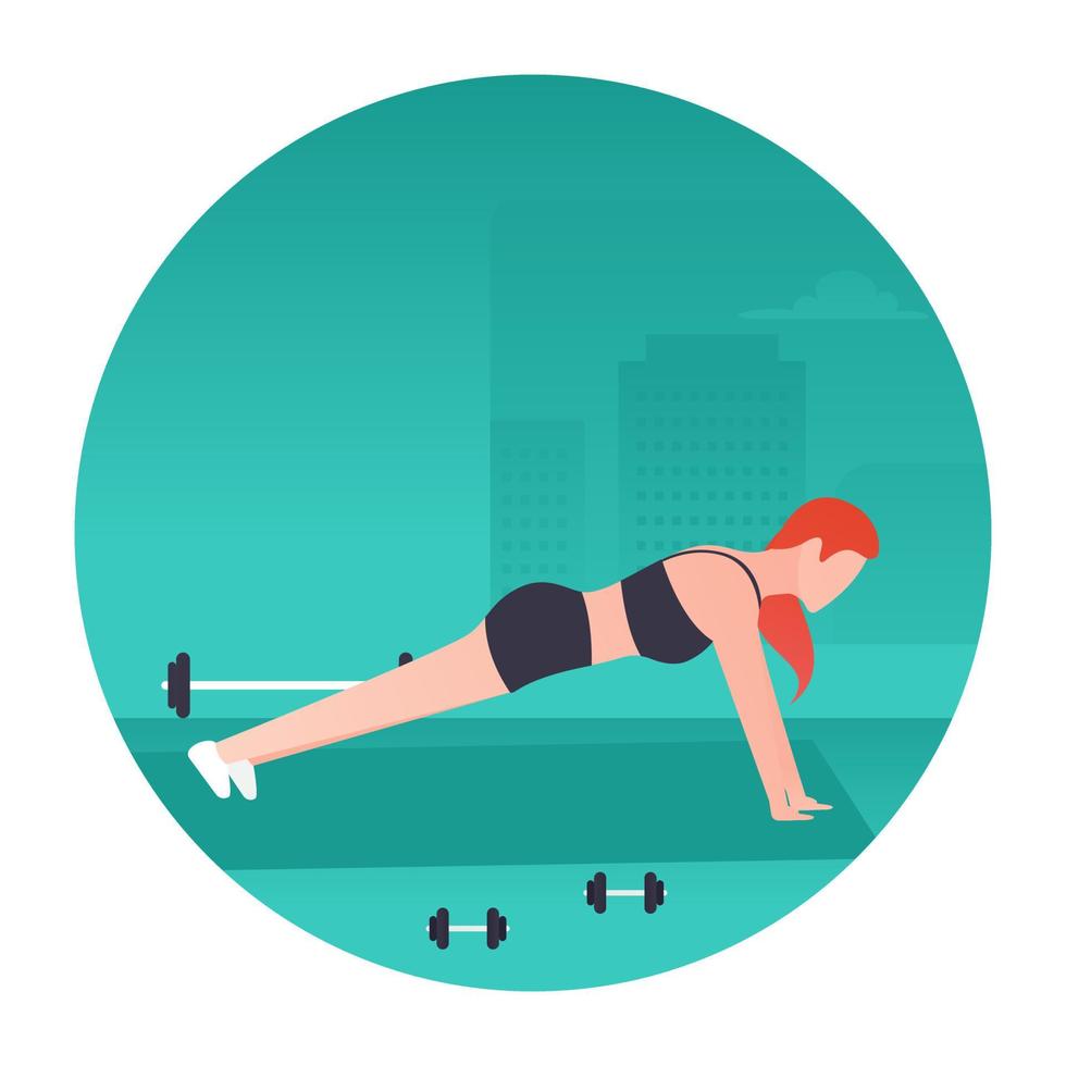 trendy push-ups concepten vector