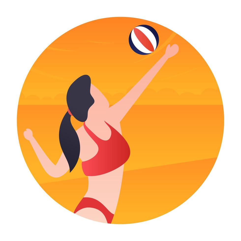 beachvolleybal concepten vector