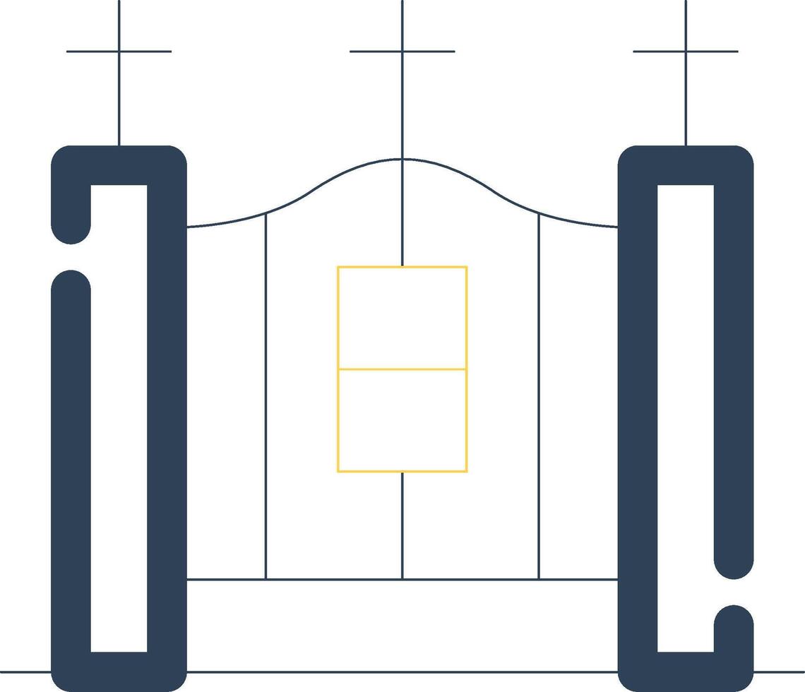 begraafplaats poort creatief icoon ontwerp vector