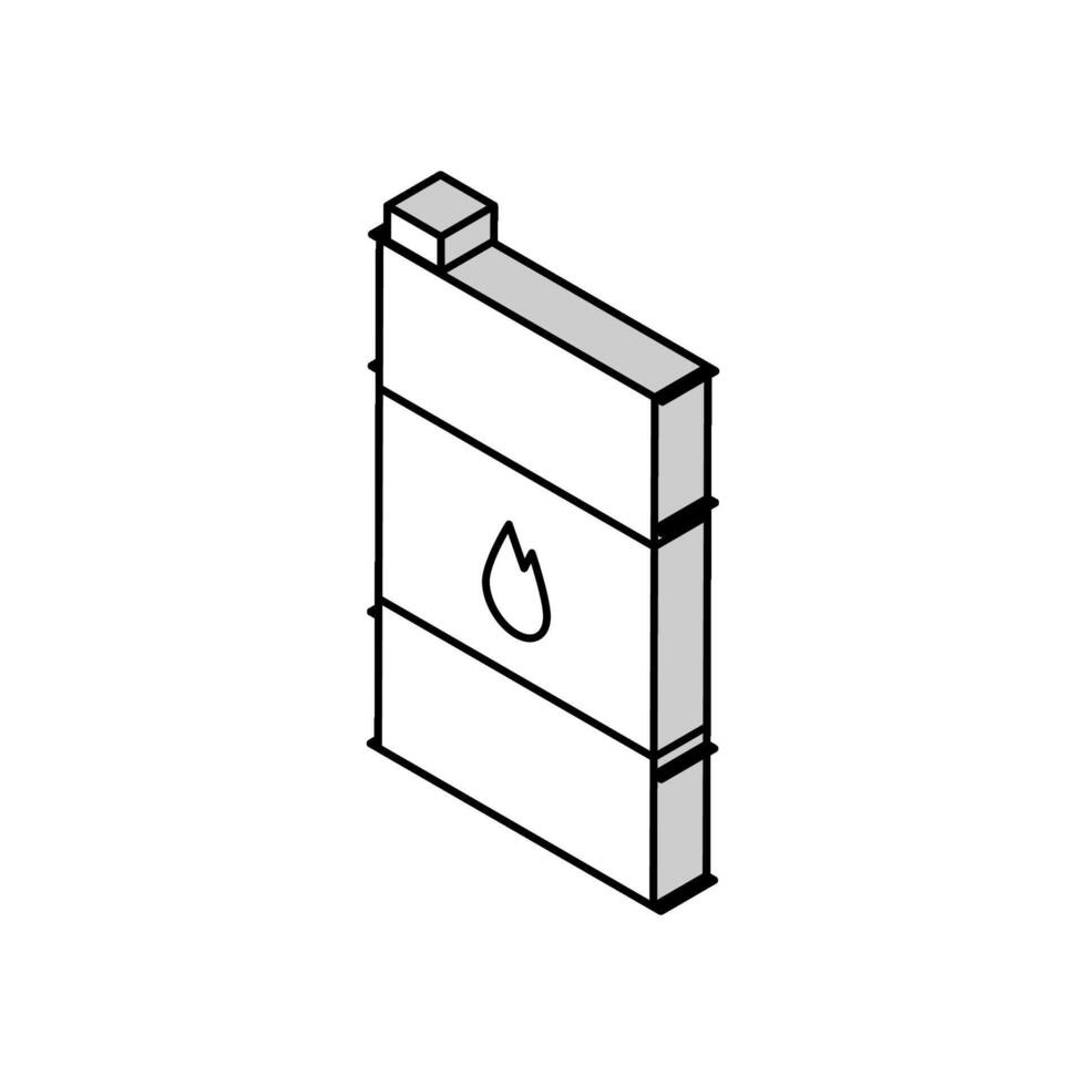 brandstof vat kleur pictogram vector vlakke afbeelding