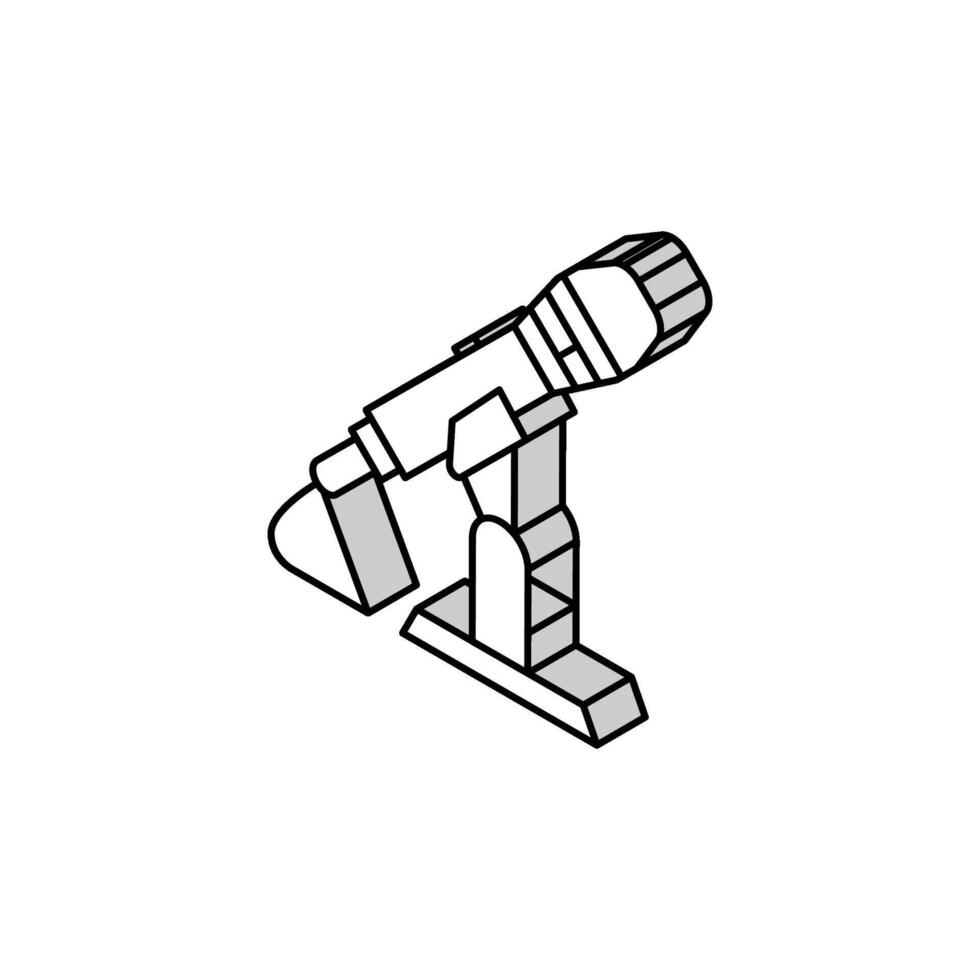 Vermelding mic microfoon isometrische icoon vector illustratie