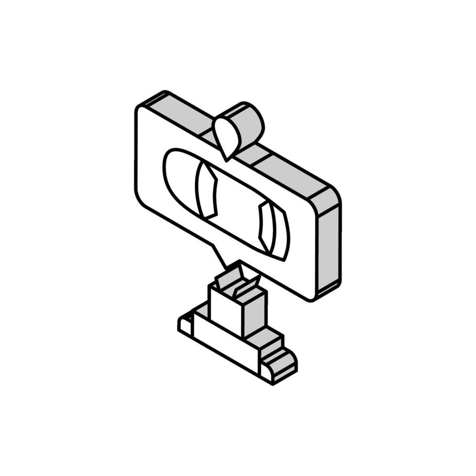 robot navigatie isometrische icoon vector illustratie