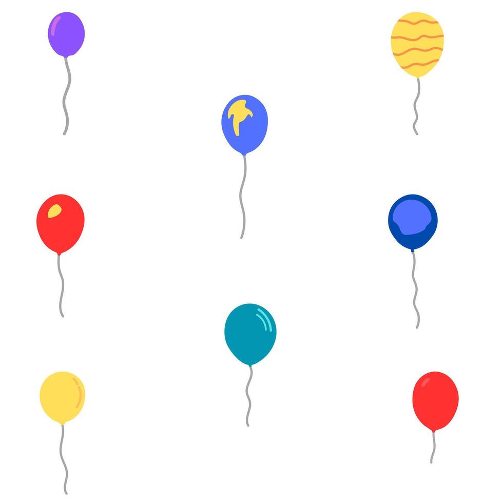 ballon icoon set. overladen decoratie vector