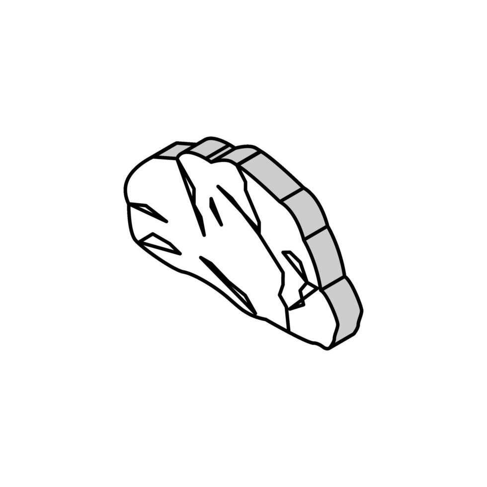 roos kwarts steen rots isometrische icoon vector illustratie